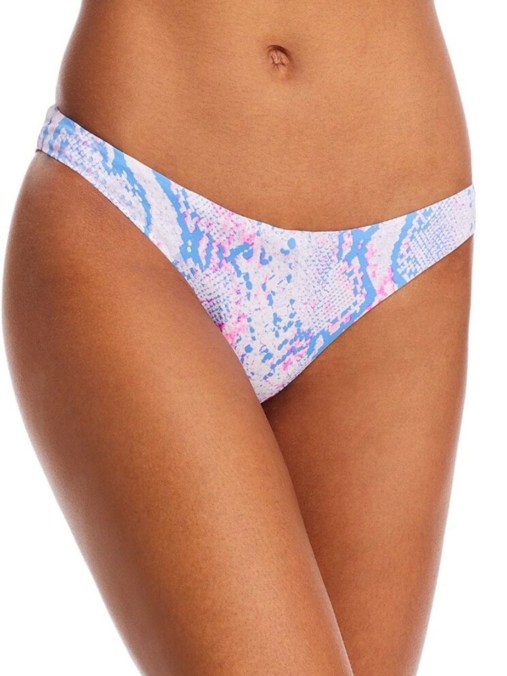 AQUA Swim Pink & Blue Snake Print Bikini Bottoms Sz XS